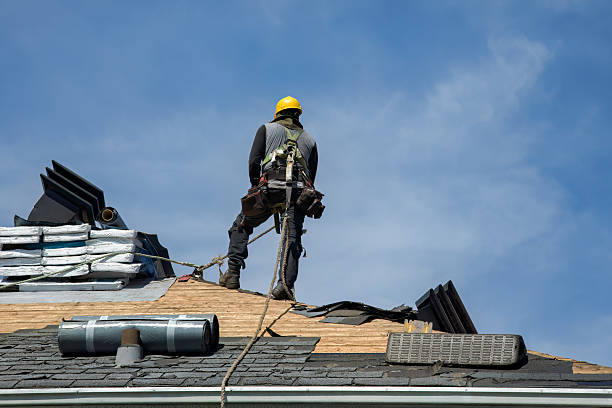 Professional Gutter Installation technician working in Wilkesville, OH